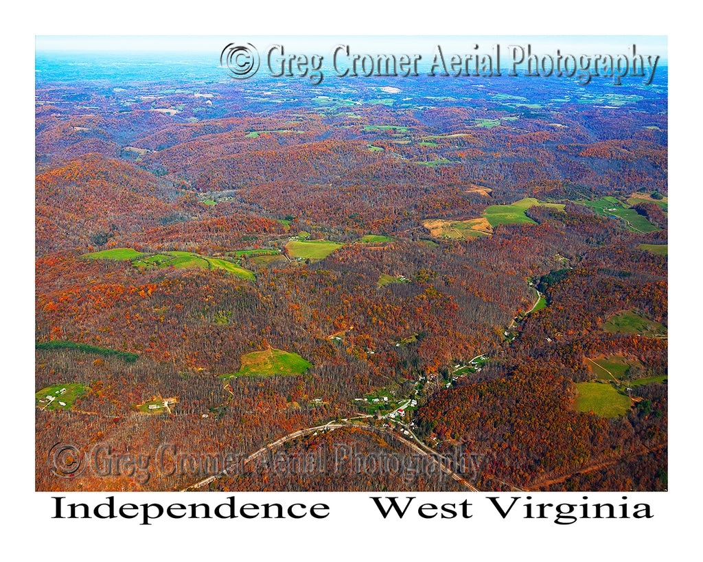 Aerial Photo of Independence, West Virginia