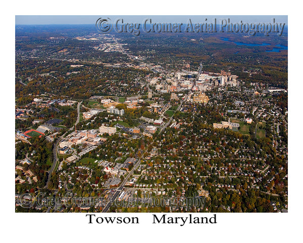 Aerial Photo of Towson, Maryland