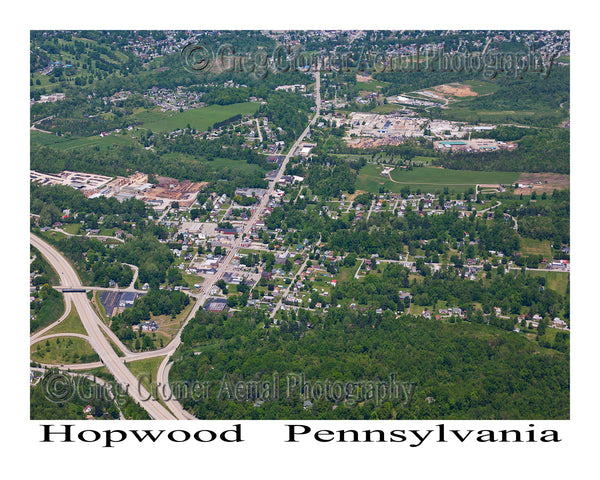 Aerial Photo of Hopwood, Pennsylvania