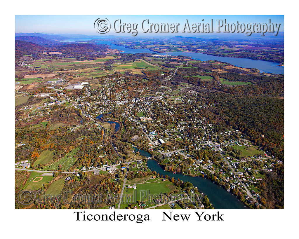Aerial Photo of Ticonderoga, New York
