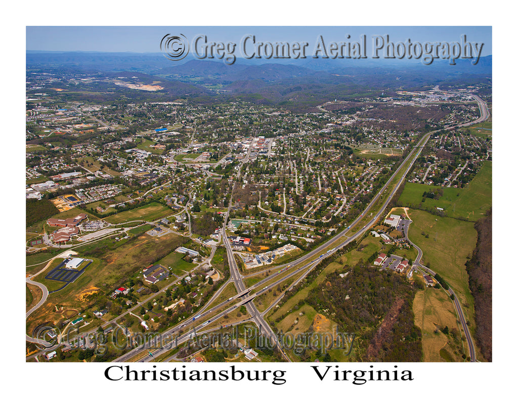 Aerial Photo of Christiansburg, Virginia