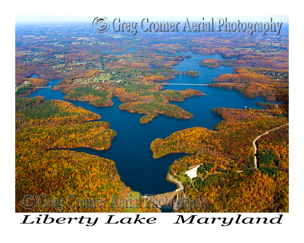 Aerial Photo of Liberty Lake Reservoir - Carroll County, Maryland