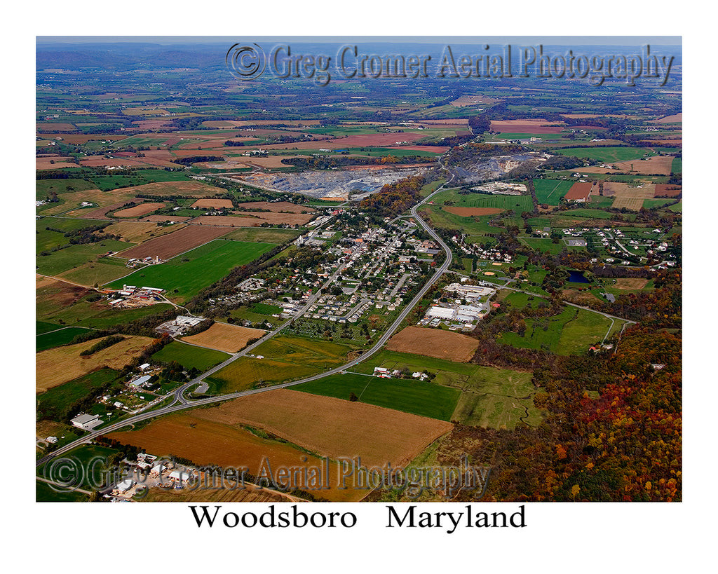 Aerial Photo of Woodsboro, Maryland
