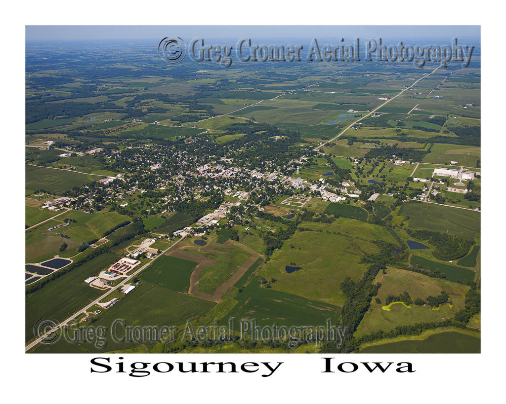 Aerial Photo of Sigourney Iowa