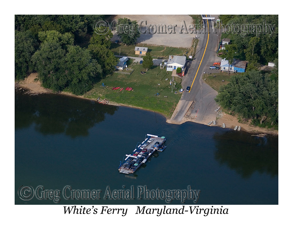 Aerial Photo of White's Ferry - Montgomery County, Maryland