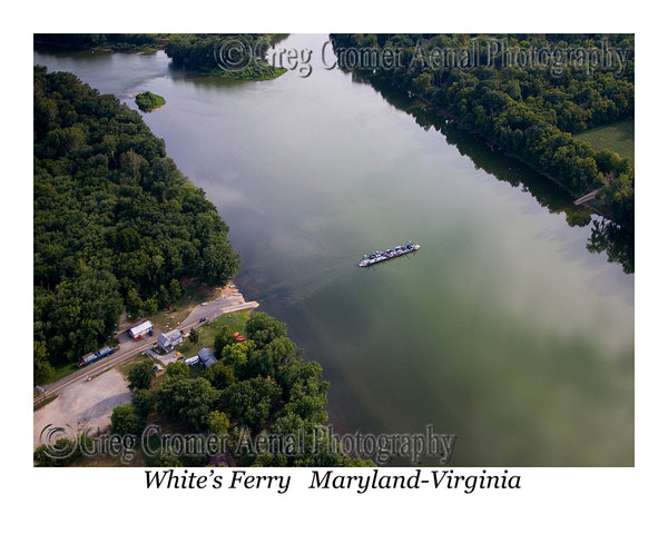 Aerial Photo of White's Ferry - Montgomery County, Maryland