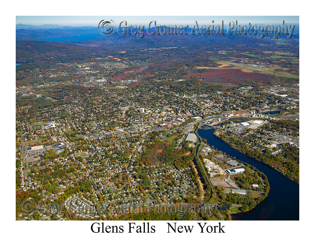 Aerial Photo of Glens Falls, New York