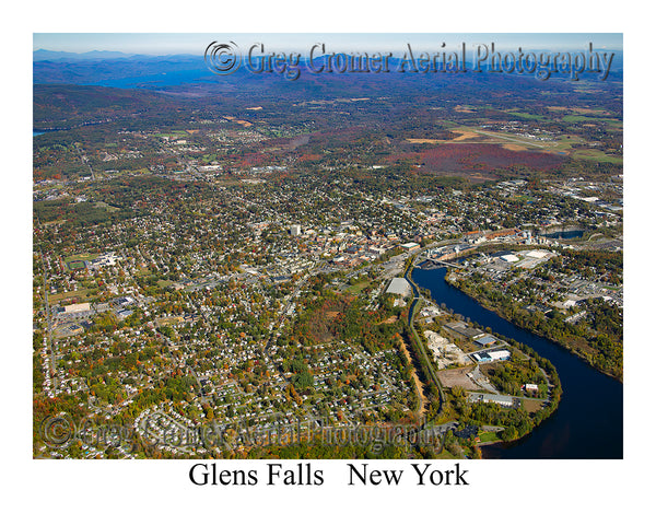 Aerial Photo of Glens Falls, New York
