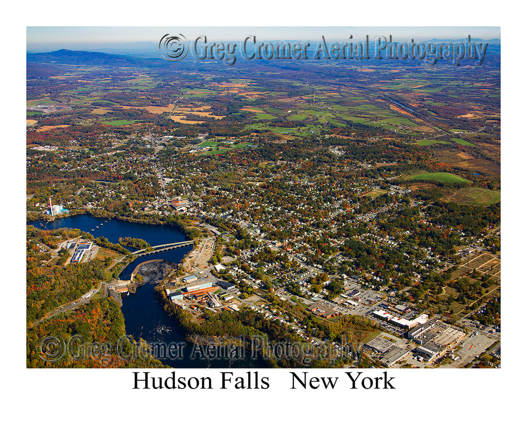 Aerial Photo of Hudson Falls, New York