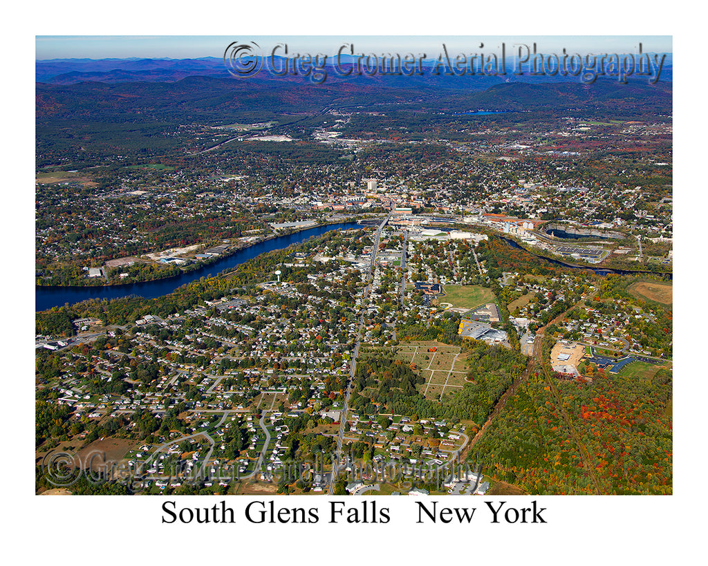 Aerial Photo of South Glens Falls, New York