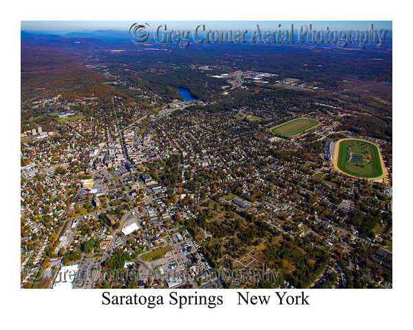 Aerial Photo of Saratoga Springs, New York