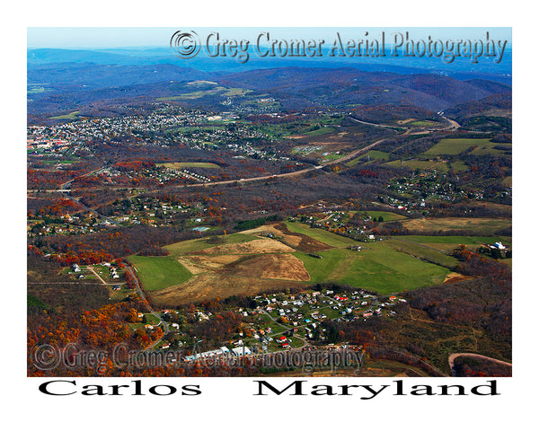 Aerial Photo of Carlos, Maryland