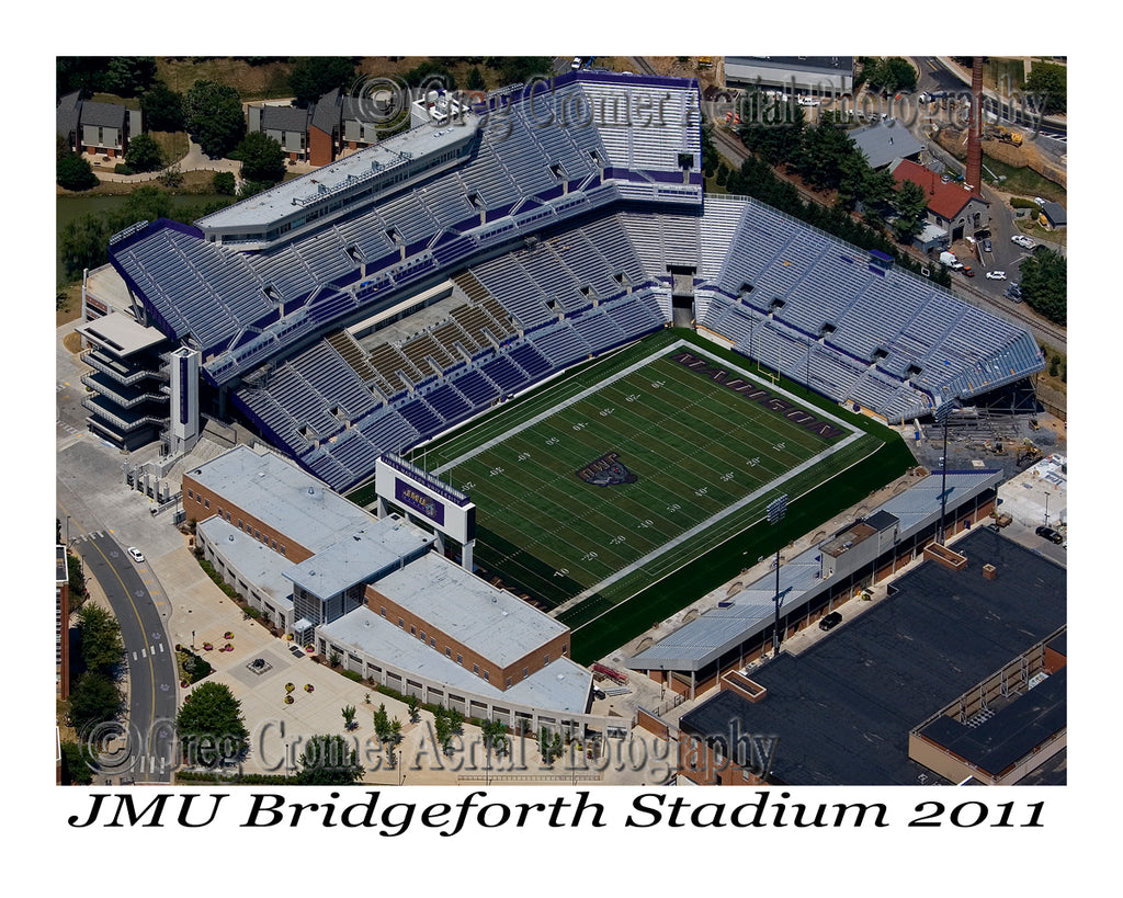 Aerial Photo of Bridgeforth Stadium - James Madison University - Harrisonburg, Virginia