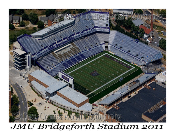 Aerial Photo of Bridgeforth Stadium - James Madison University - Harrisonburg, Virginia