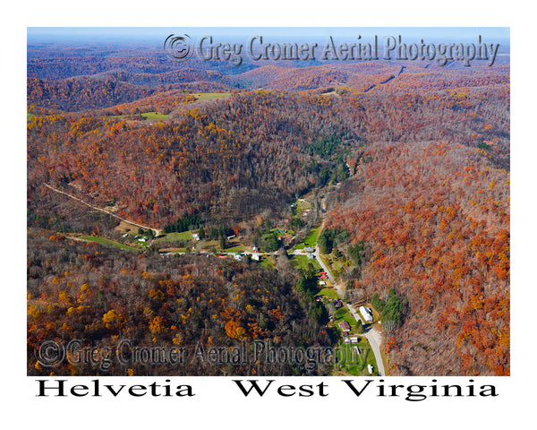 Aerial Photo of Helvetia, West Virginia