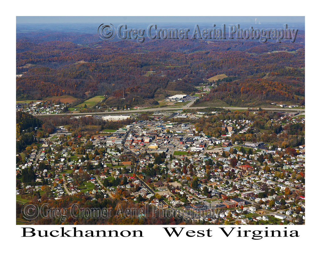 Aerial Photo of Buckhannon, West Virginia - Downtown View
