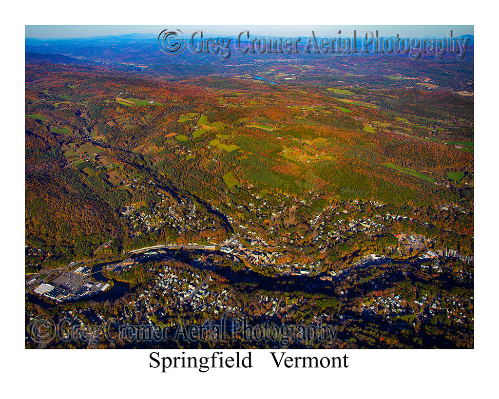 Aerial Photo of Springfield, Vermont