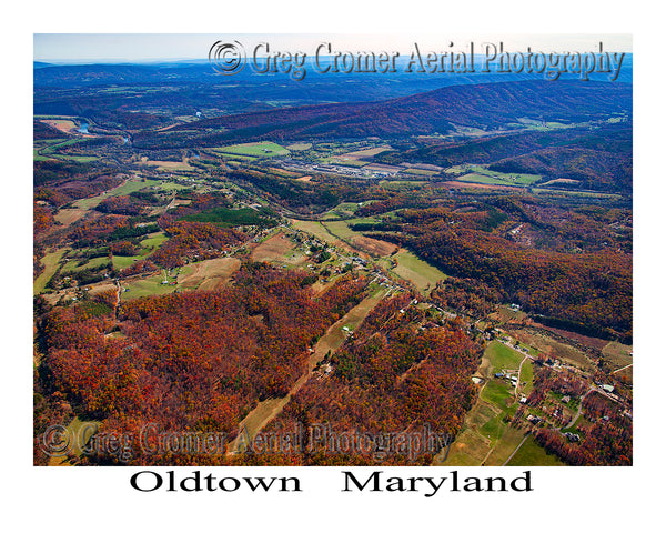 Aerial Photo of Oldtown, Maryland