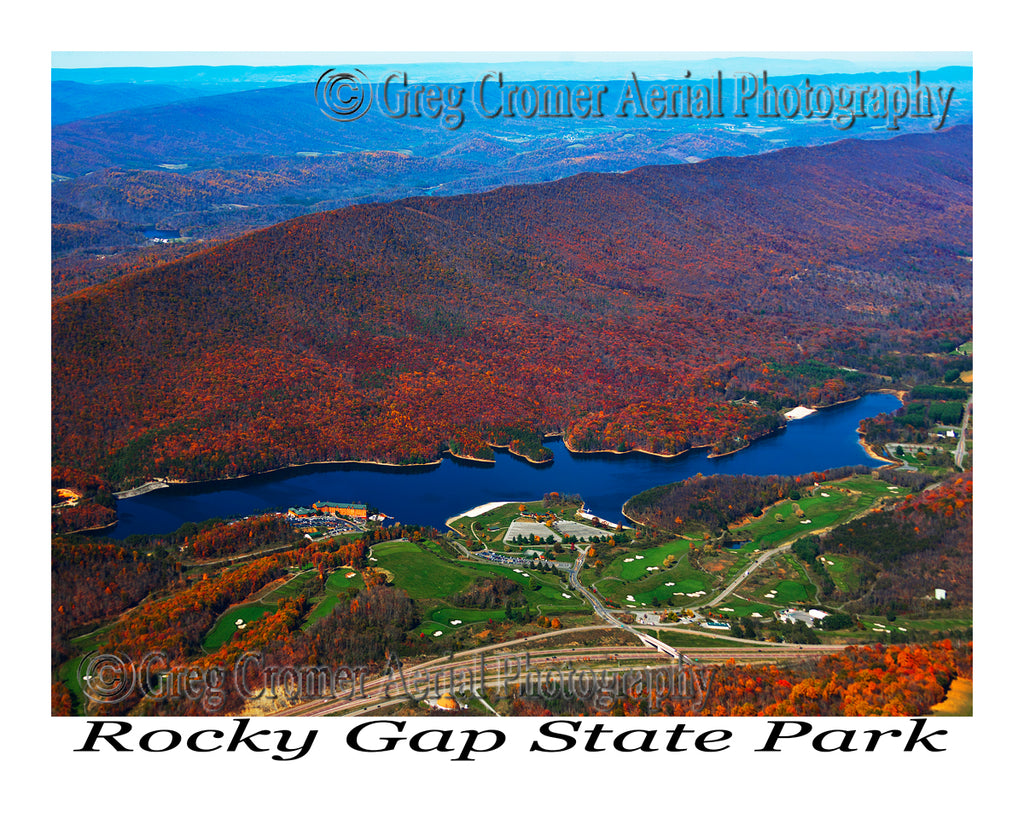 Aerial Photo of Rocky Gap State Park and Casino - Allegany County, Maryland