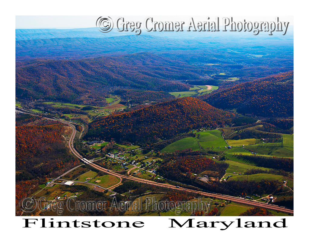 Aerial Photo of Flintstone, Maryland