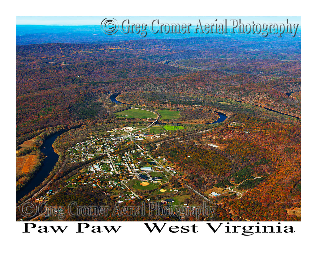 Aerial Photo of Paw Paw, West Virginia