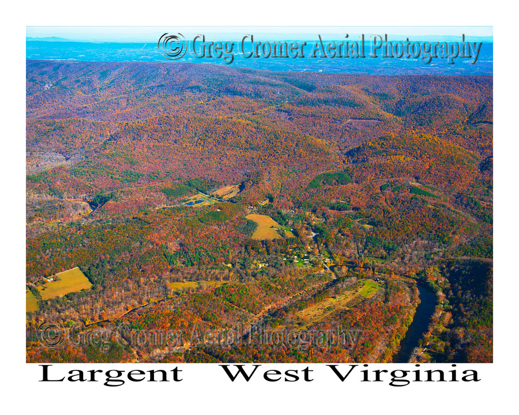 Aerial Photo of Largent, West Virginia