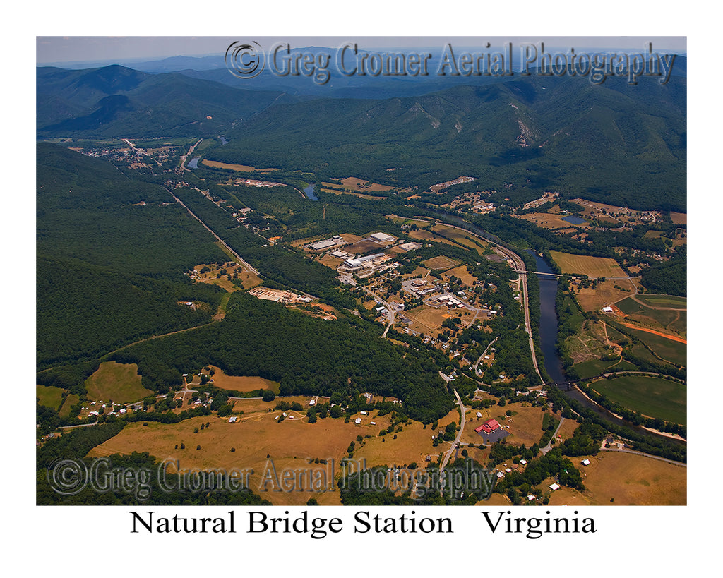 Aerial Photo of Natural Bridge Station, Virginia