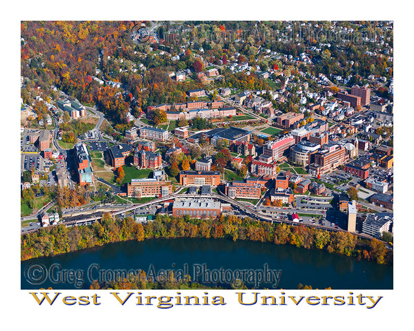 Aerial Photo of Downtown Campus - West Virginia University, Morgantown, West Virginia