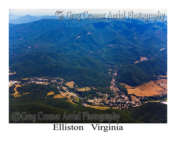 Aerial Photo of Elliston, Virginia