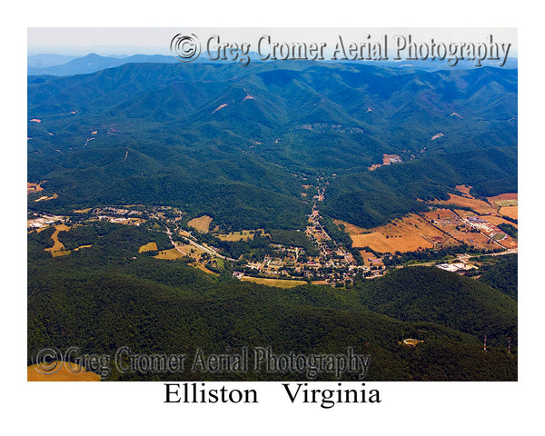 Aerial Photo of Elliston, Virginia