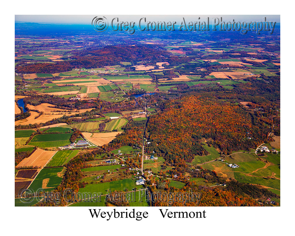 Aerial Photo of Weybridge, Vermont