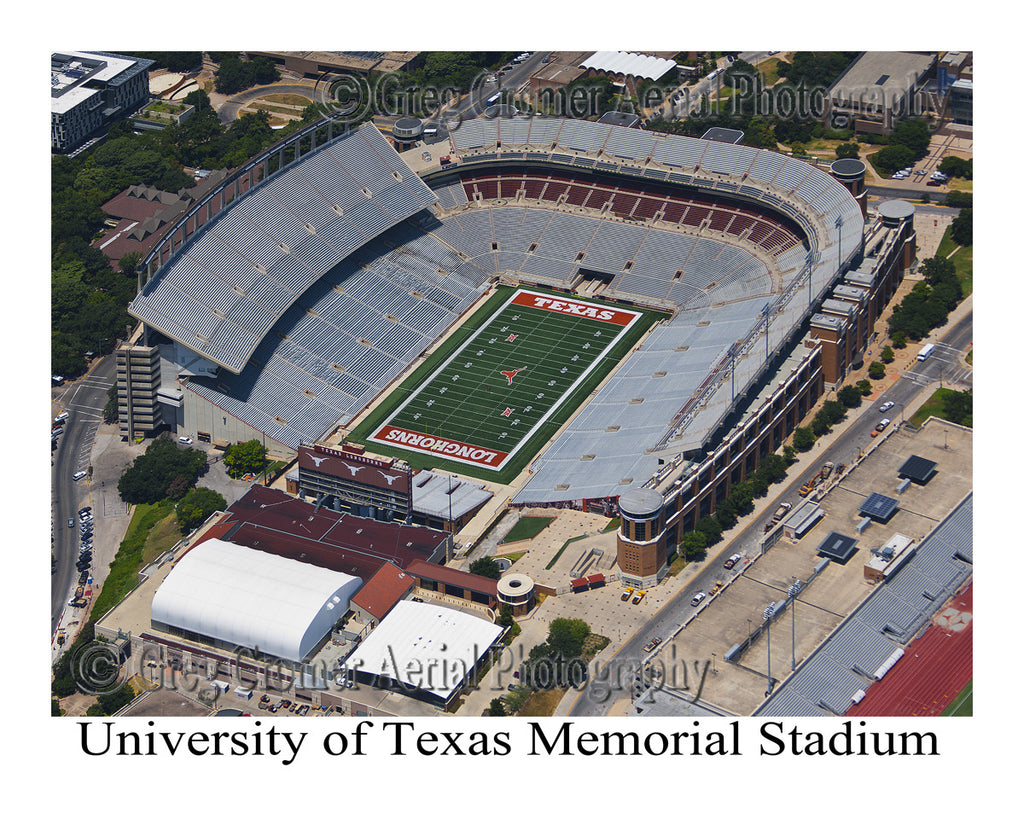 Aerial Photo of Memorial Stadium - University of Texas - Austin, TX