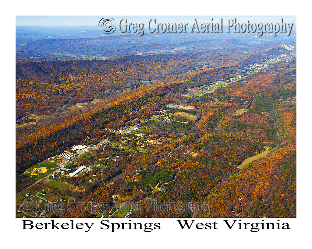 Aerial Photo of Berkeley Springs, West Virginia