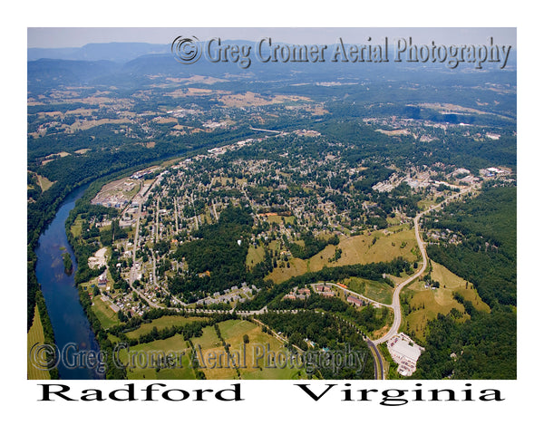 Aerial Photo of Radford, Virginia