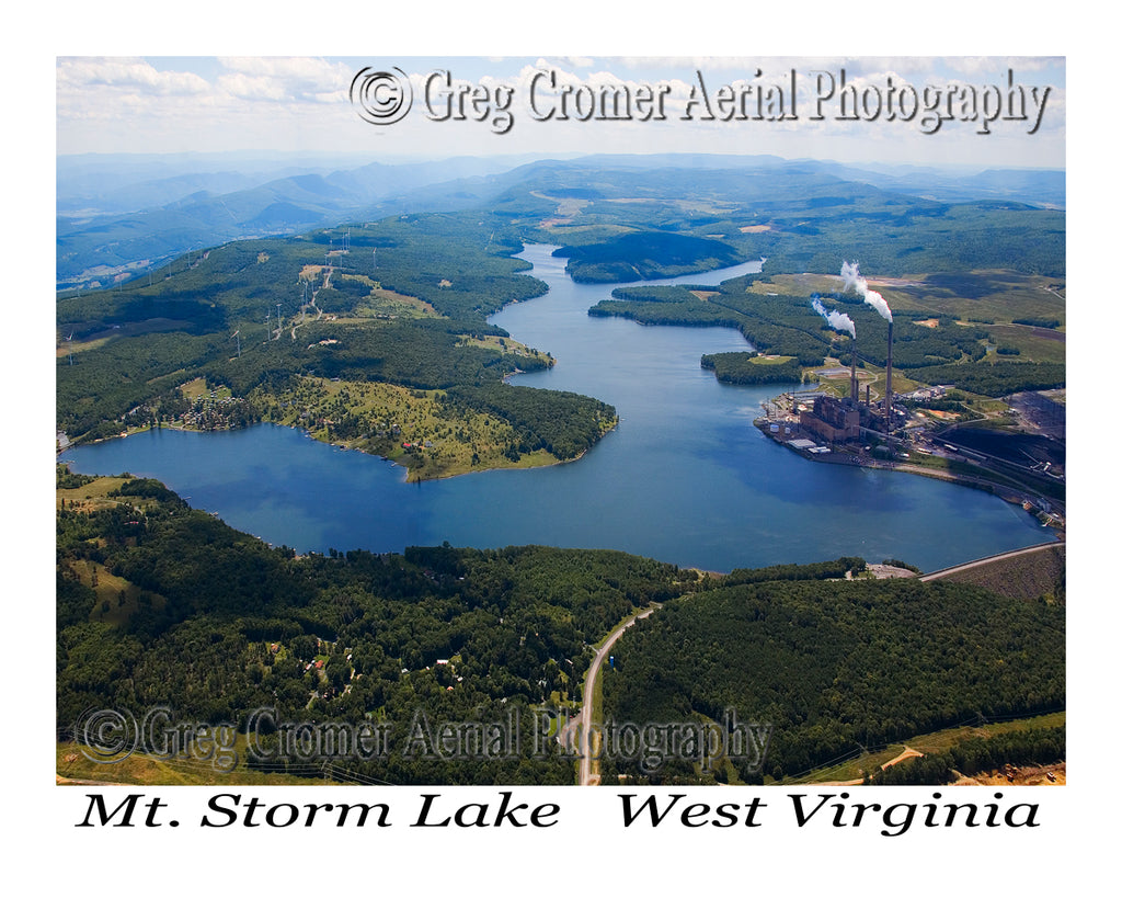 Aerial Photo of Mount Storm Lake, WV