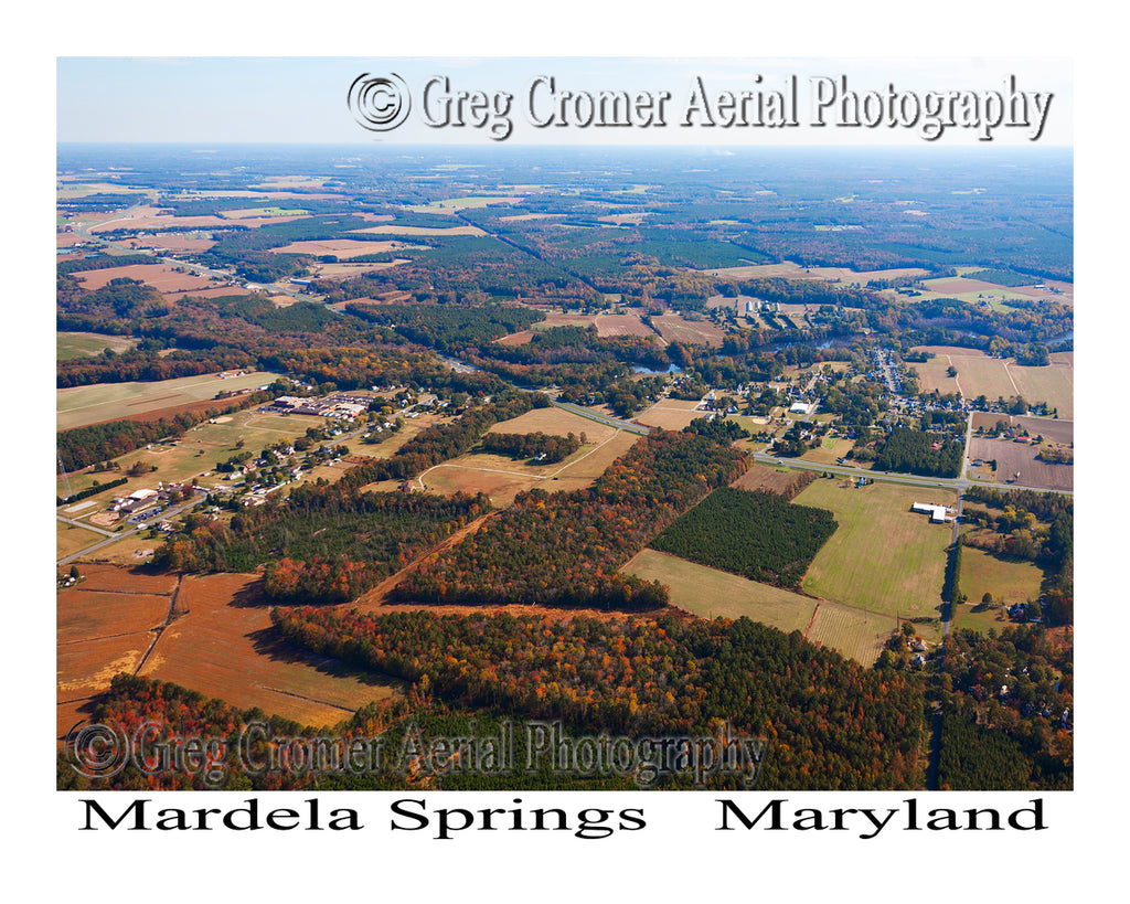 Aerial Photo of Mardela Springs, Maryland