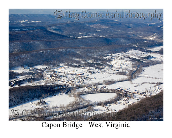 Aerial Photo of Capon Bridge, West Virginia