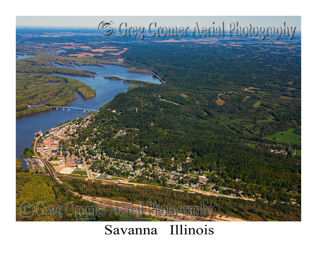 Aerial Photo of Savanna, Illinois