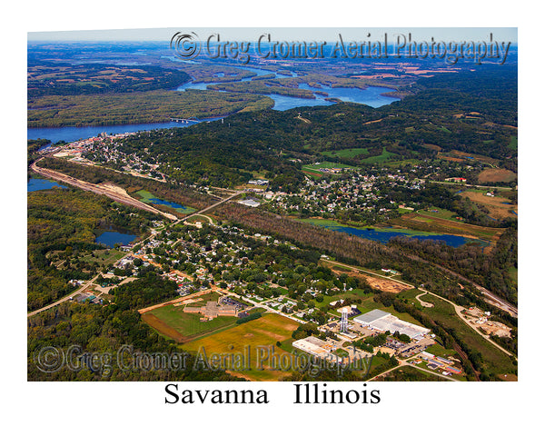 Aerial Photo of Savanna, Illinois