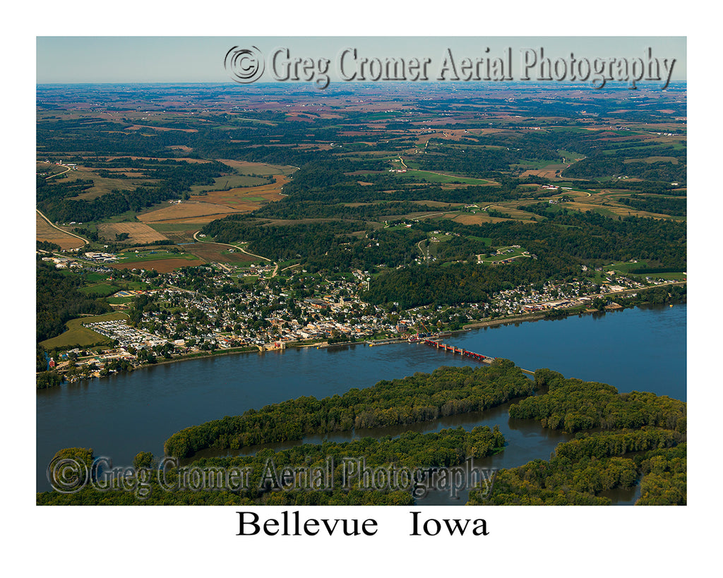 Aerial Photo of Bellevue, Iowa