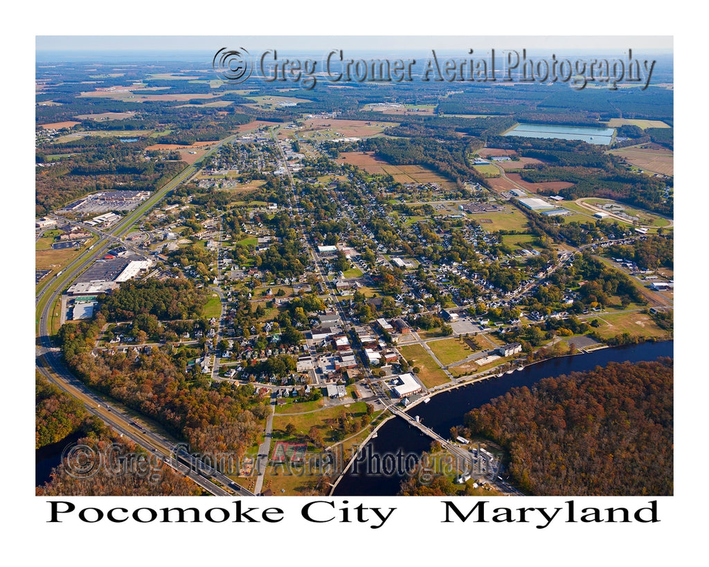 Aerial Photo of Pocomoke City, Maryland