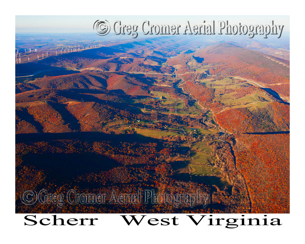 Aerial Photo of Scherr, West Virginia