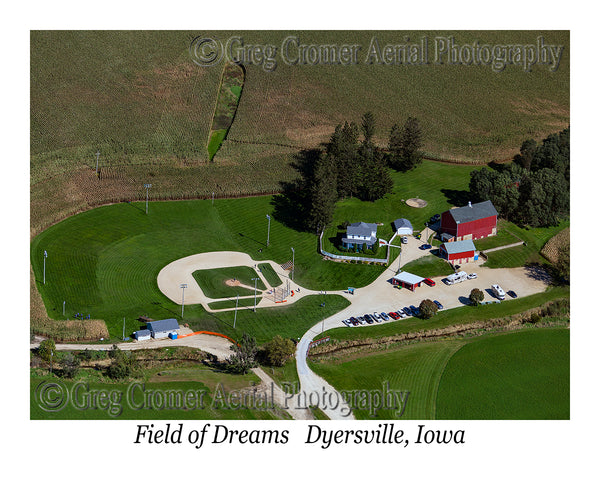 Aerial Photo of Field of Dreams - Dyersville, Iowa