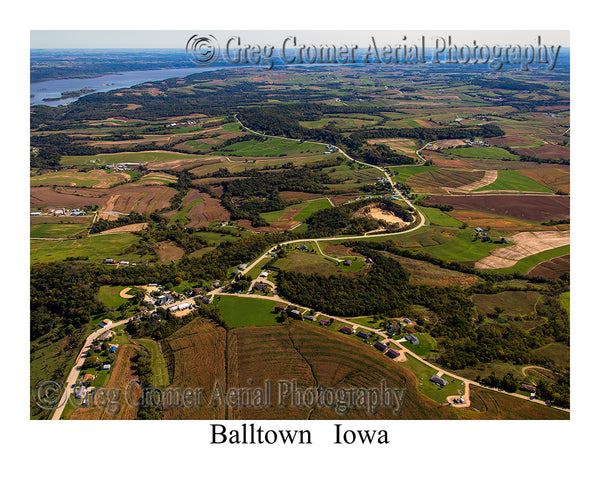 Aerial Photo of Balltown, Iowa