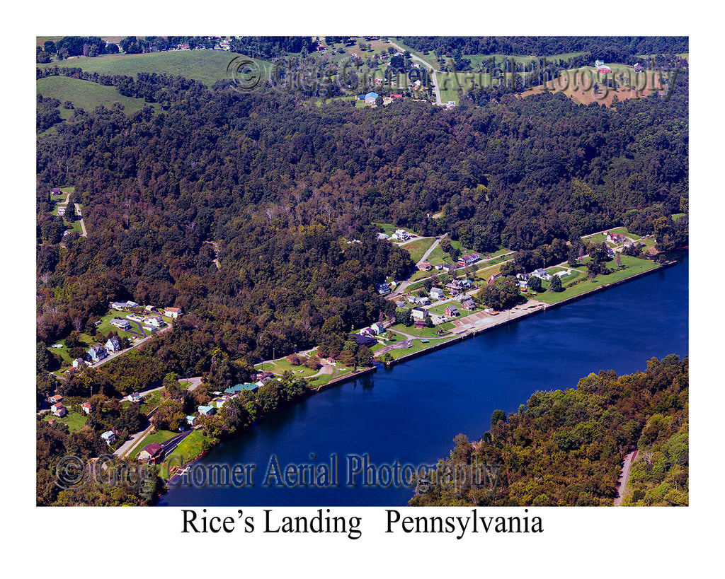 Aerial Photo of Rices Landing, Pennsylvania
