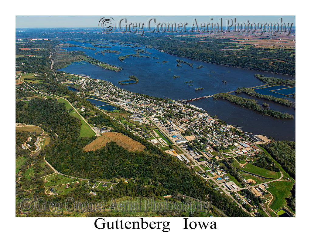 Aerial Photo of Guttenberg Iowa