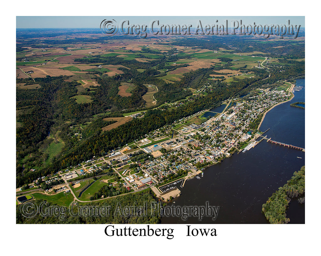 Aerial Photo of Guttenberg Iowa