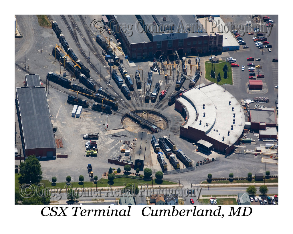 Aerial Photo of CSX Roundhouse - Cumberland, Maryland