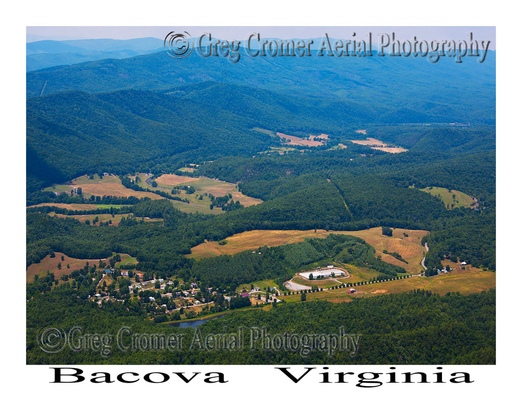 Aerial Photo of Bacova, Virginia