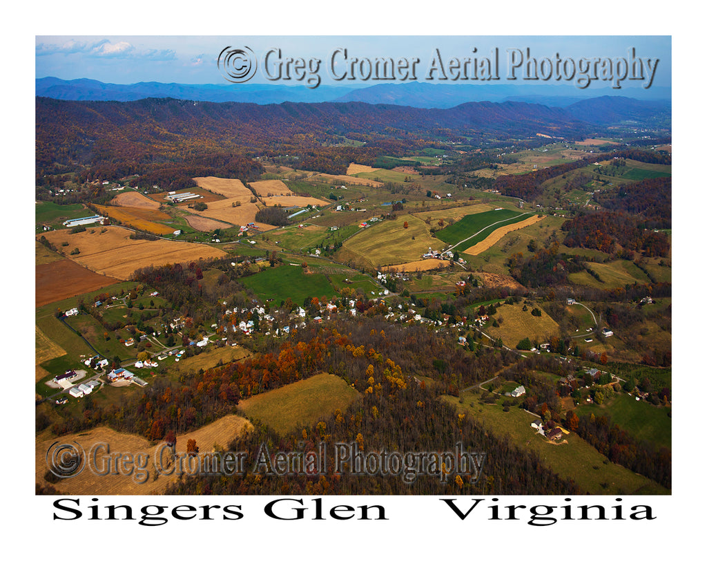Aerial Photo of Singers Glen, Virginia